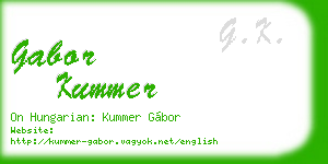 gabor kummer business card